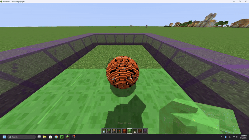 Sphere with slime block