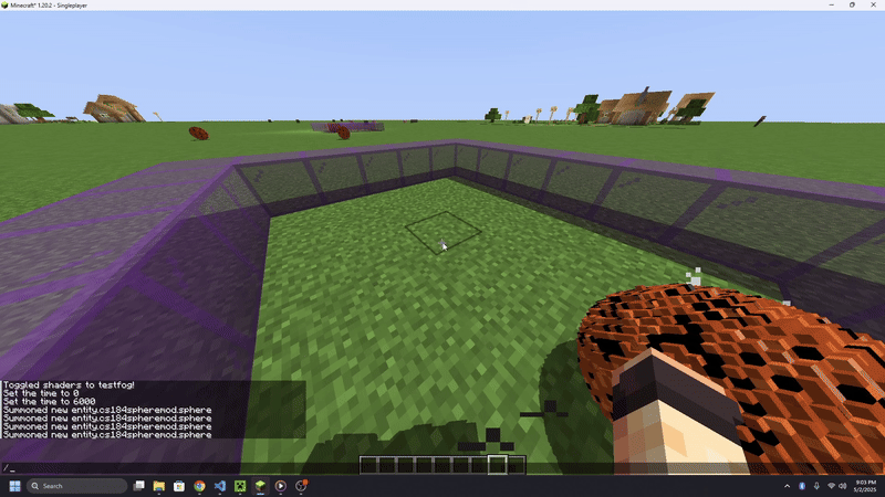 Spheres collding